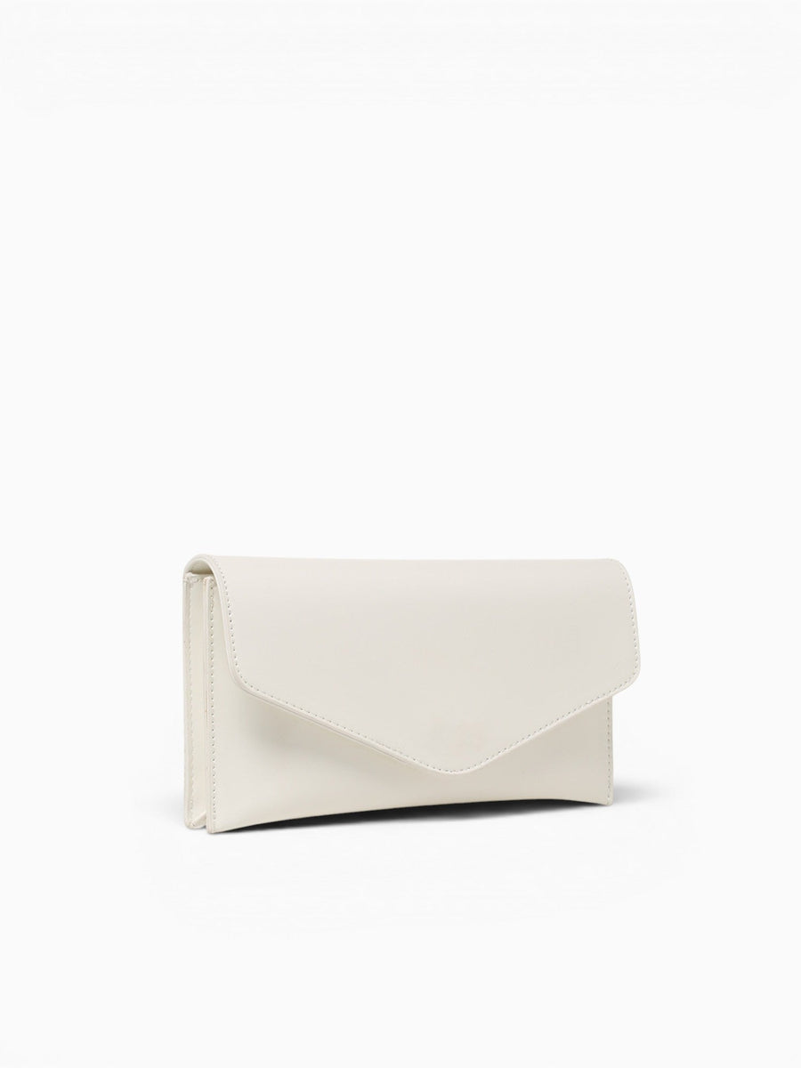 Riley Clutch White Pat White