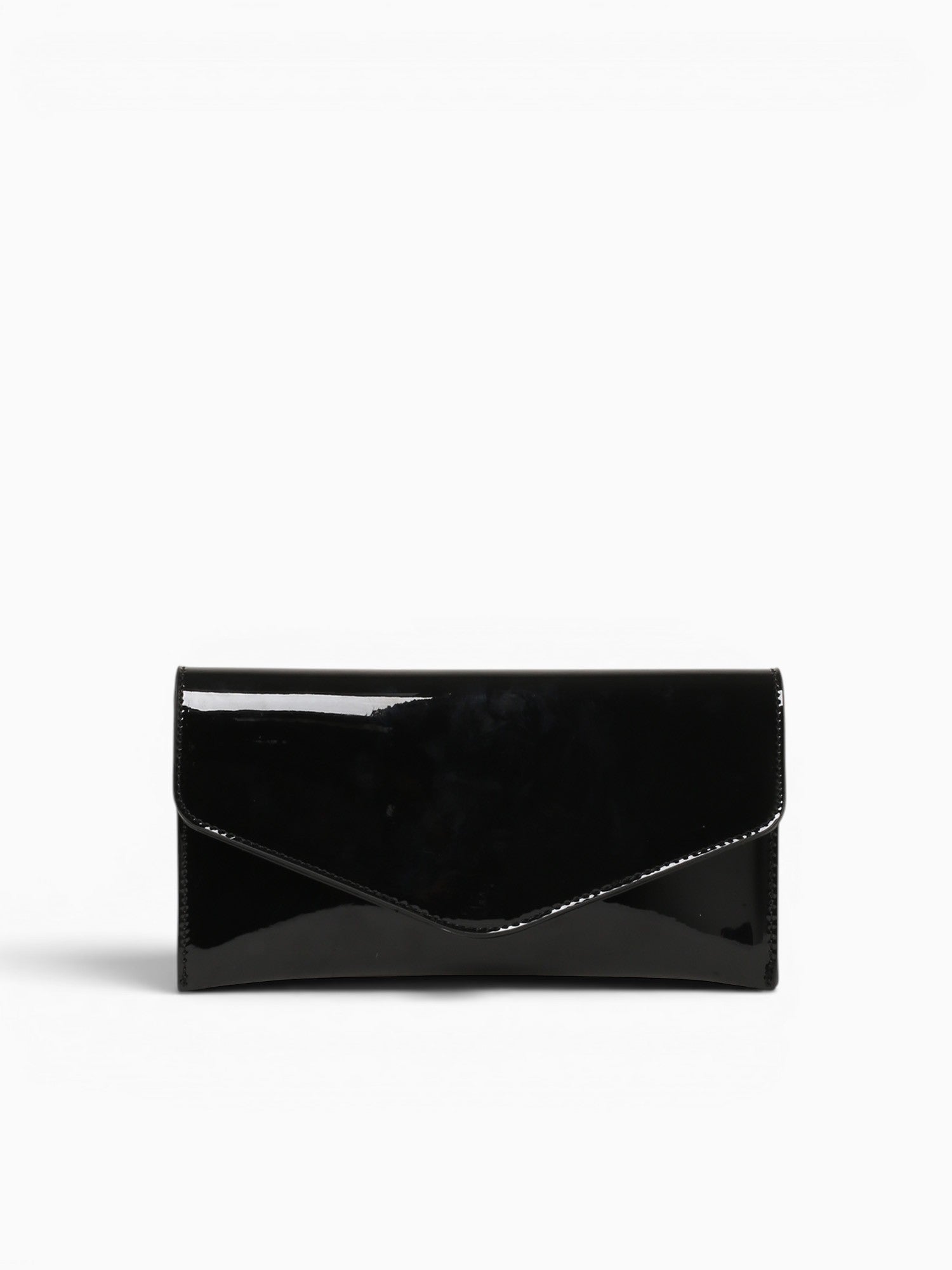 Riley Clutch Black Pat Black