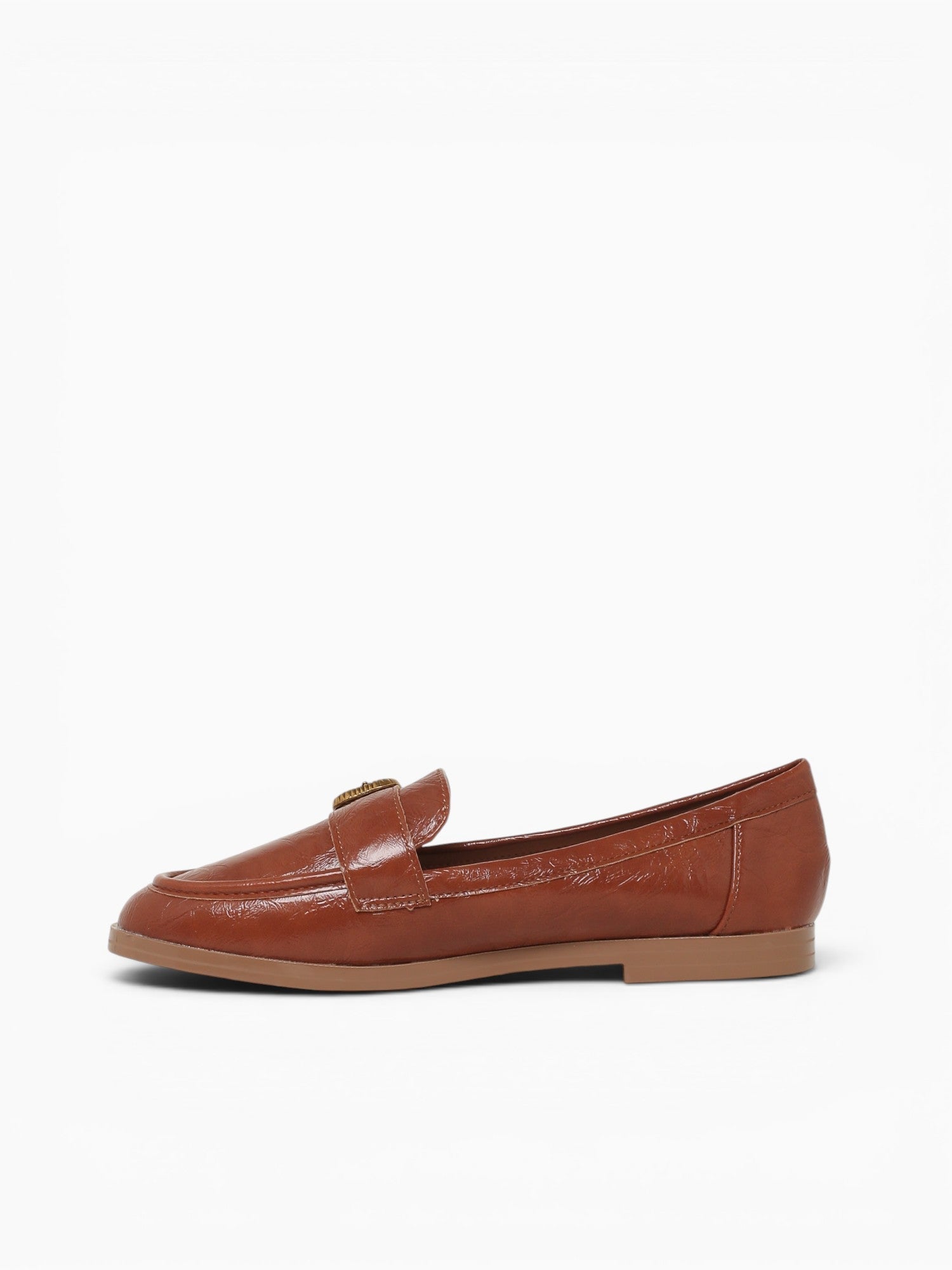 Gracie Camel Patent Crinkle Tan / 5 / M