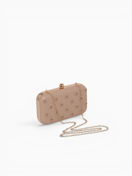 Tiana Clutch Bag Beige Beige