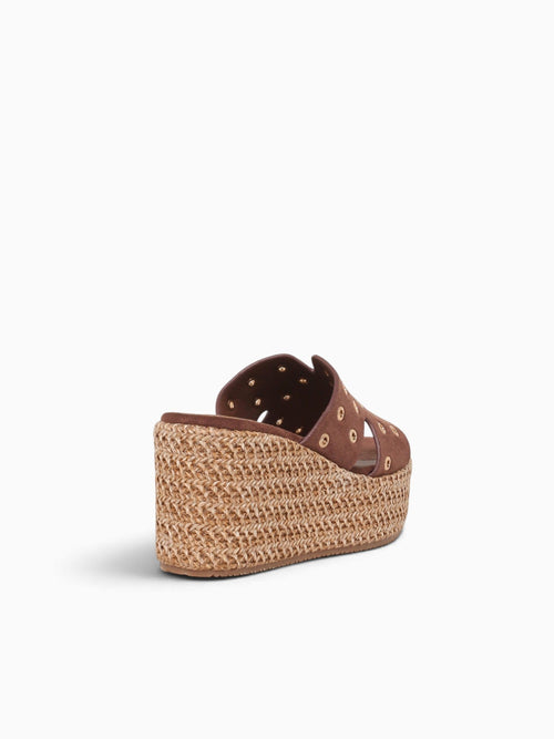 Amaya Dark Brown Textile Beige / 5 / M