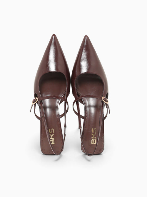 Mila Brown Patent Brown / 5 / M