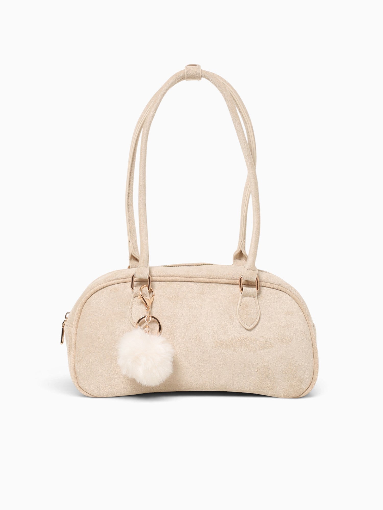 Bowler Shoulder Bag Beige Beige