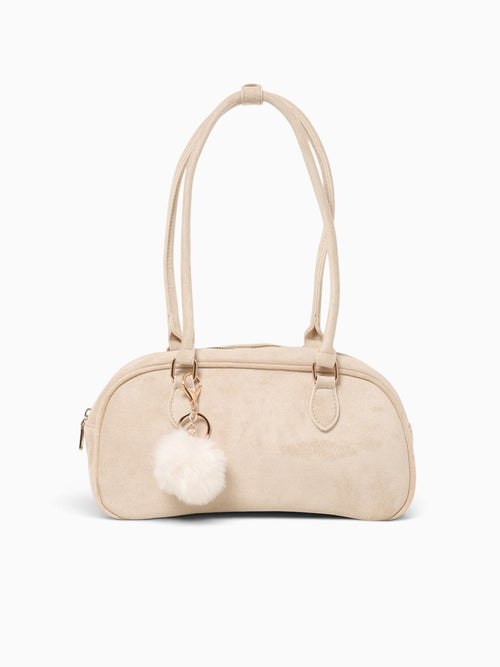 Bowler Shoulder Bag Beige Beige