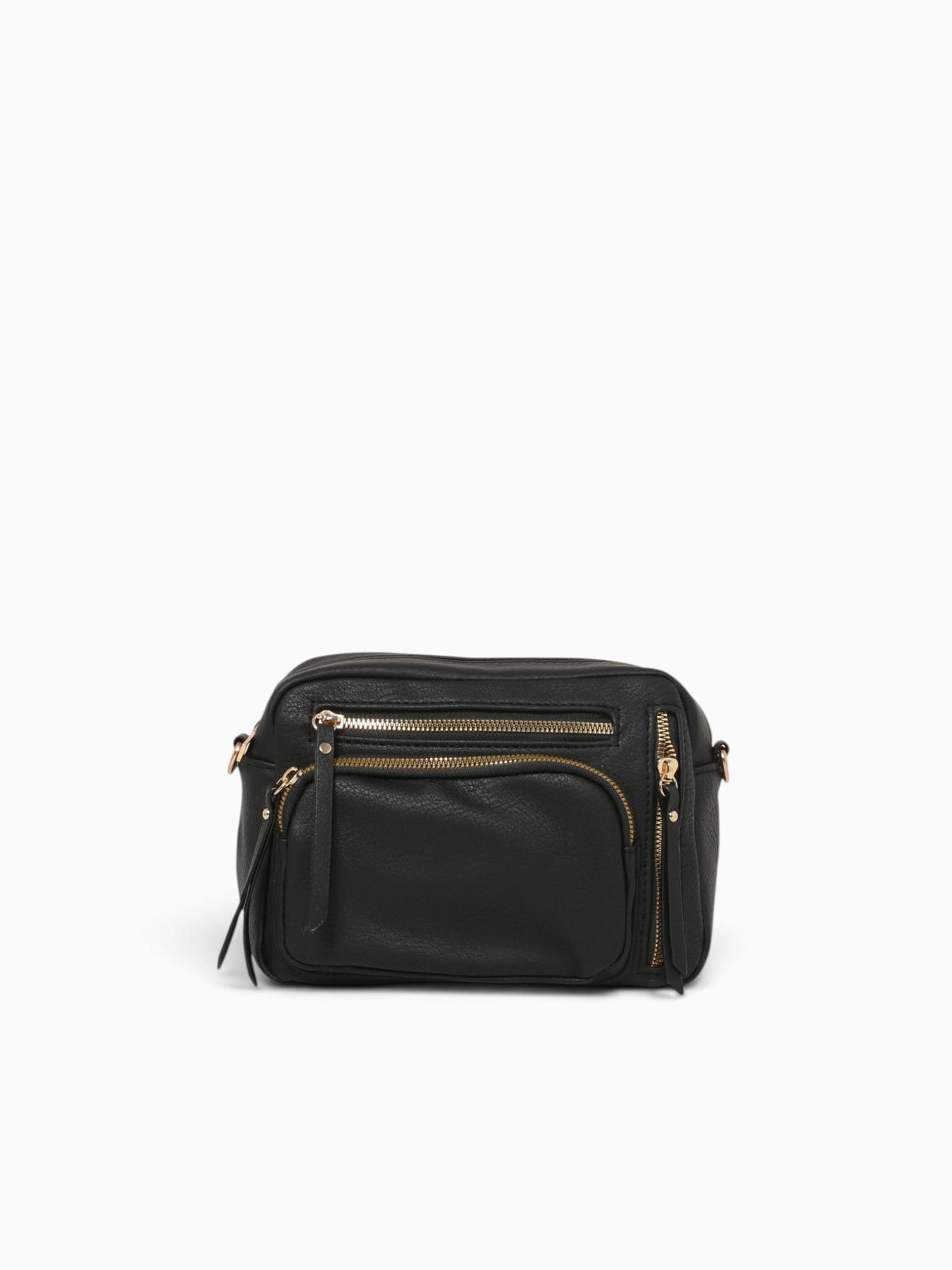 Multi Pocket Crossbody Black Black