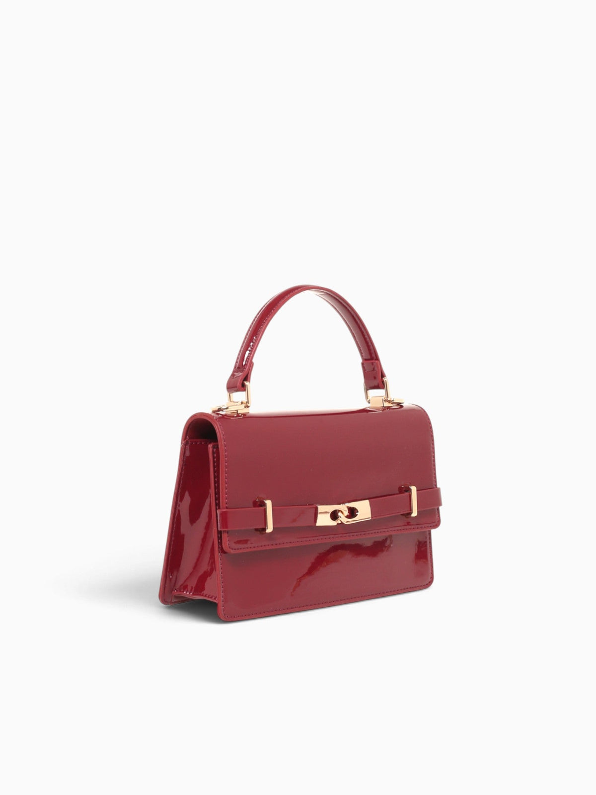 Fatima Top Handle Red Pat Red
