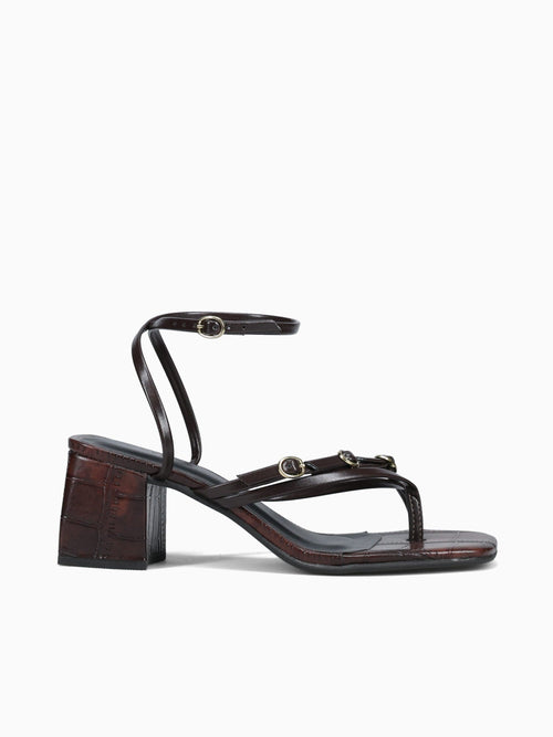 Cassie Marrom Croco Brown / 5 / M