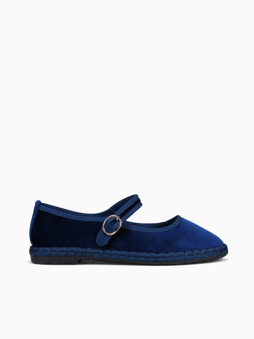 Flavia Blue Velvet Blue / 5 / M