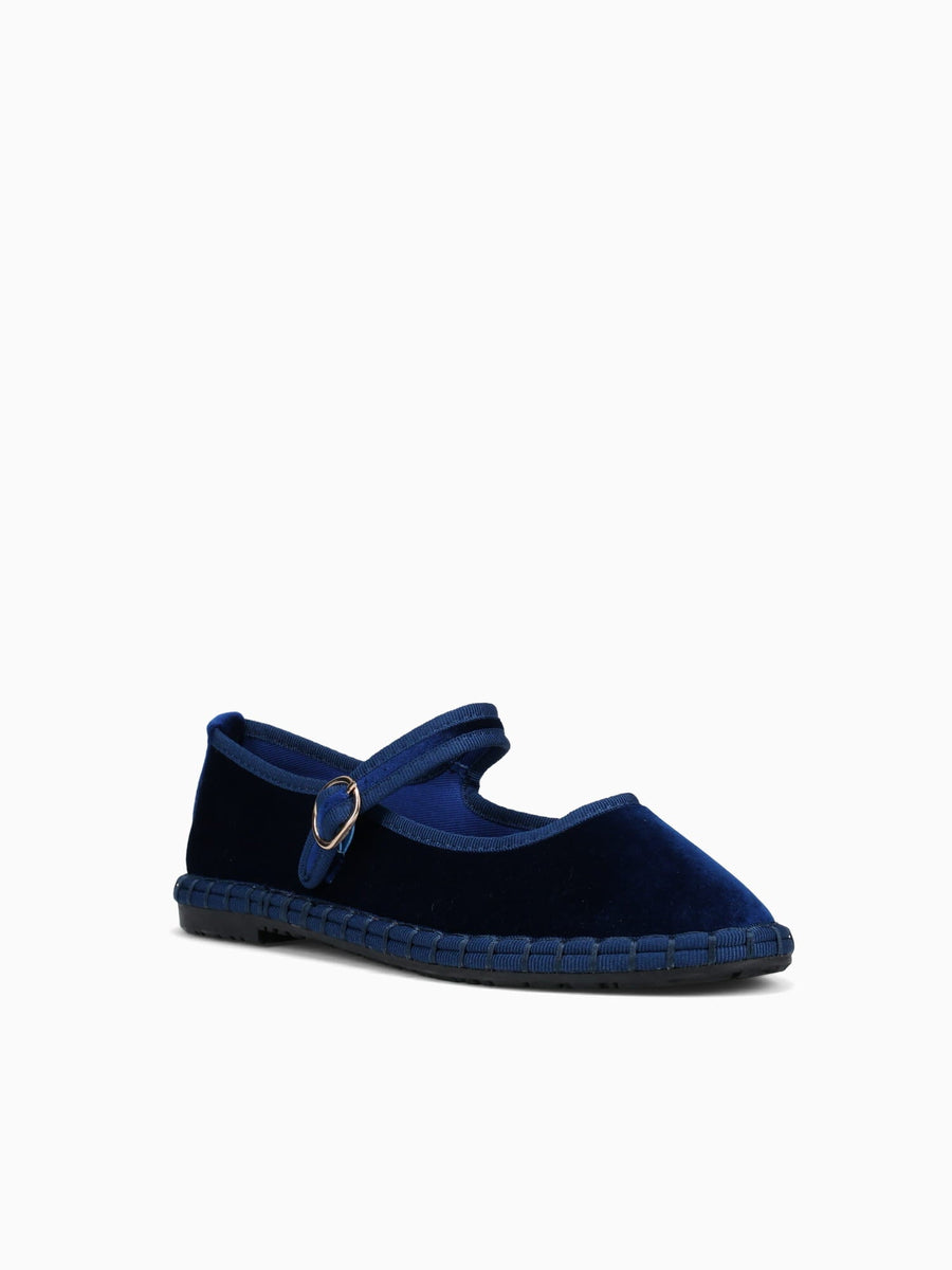 Flavia Blue Velvet Blue / 5 / M