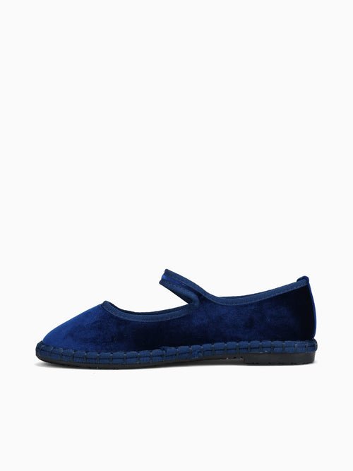 Flavia Blue Velvet Blue / 5 / M