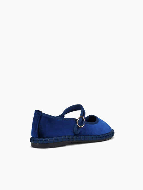 Flavia Blue Velvet Blue / 5 / M