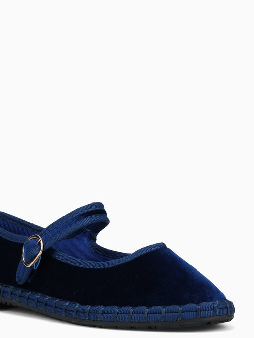 Flavia Blue Velvet Blue / 5 / M