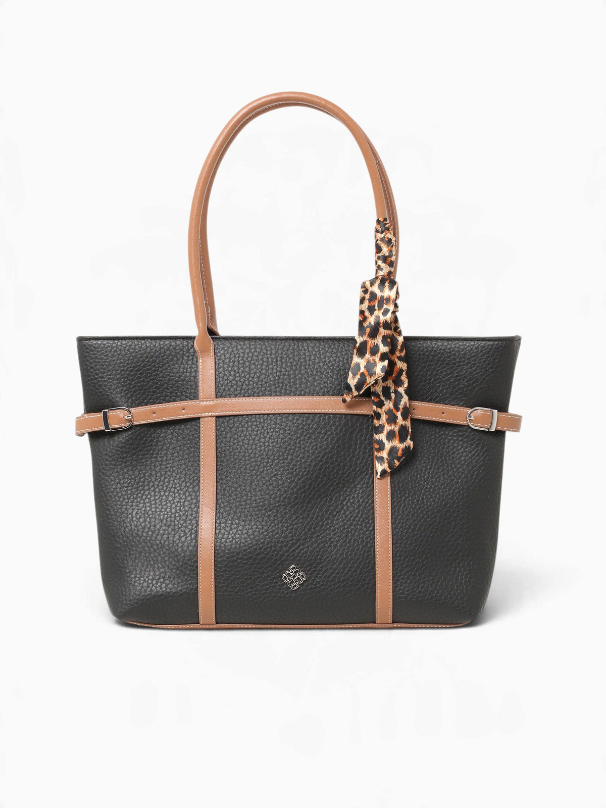 Jolene Tote Black Tan Off White