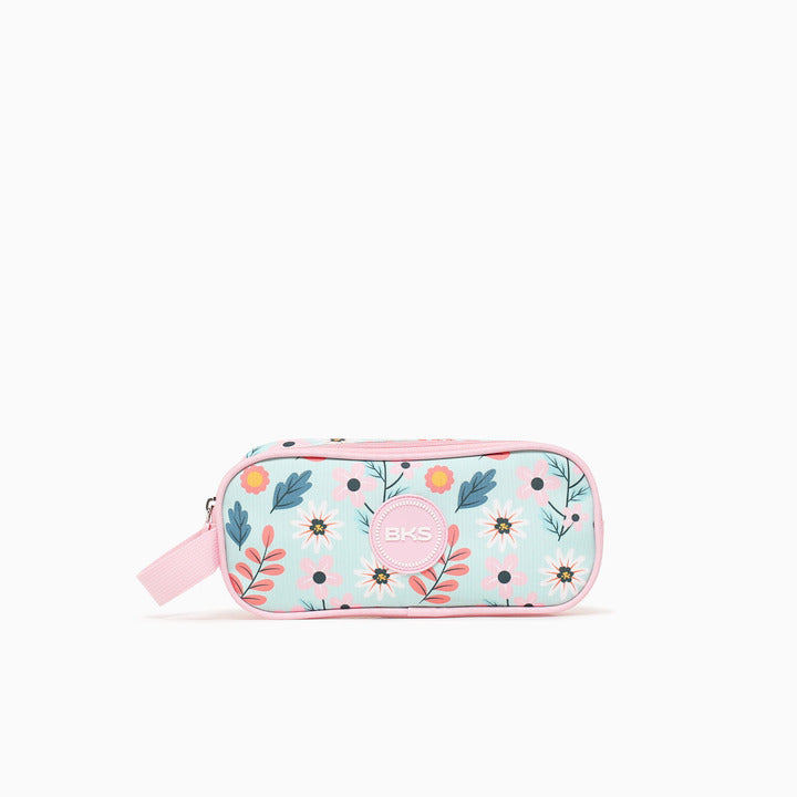 FLOWER PENCIL CASE-BLUE MULTI