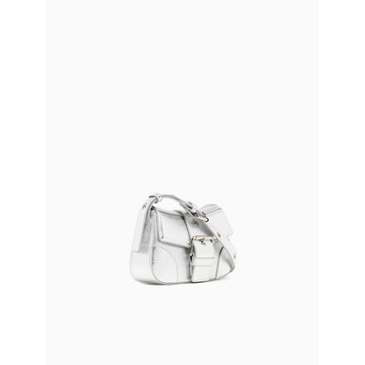 BUCKLE SHOULDER BAG-SILVER