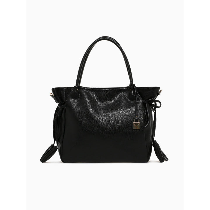 LOCK SHOULDER BAG-BLACK