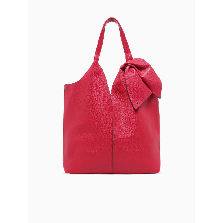 BOW SHOULDER BAG-RED