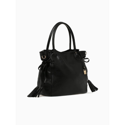 LOCK SHOULDER BAG-BLACK