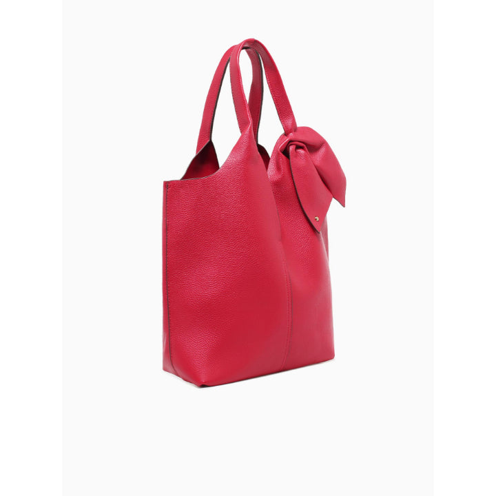 BOW SHOULDER BAG-RED