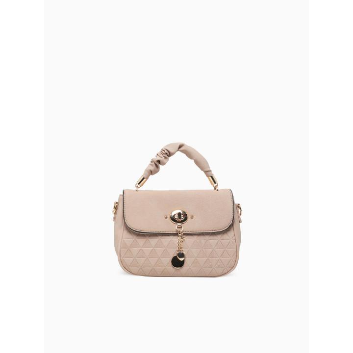 CHARM FLAP CROSSBODY-BEIGE