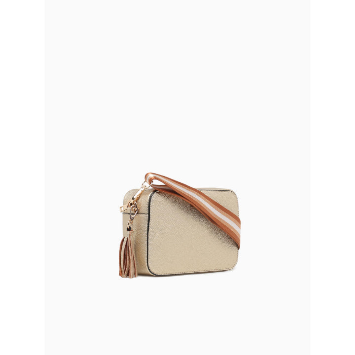 TASSEL CAMERA BAG W/STRAP-GOLD