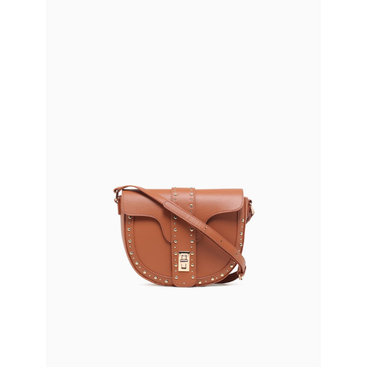 STUD CROSSBODY-TAN