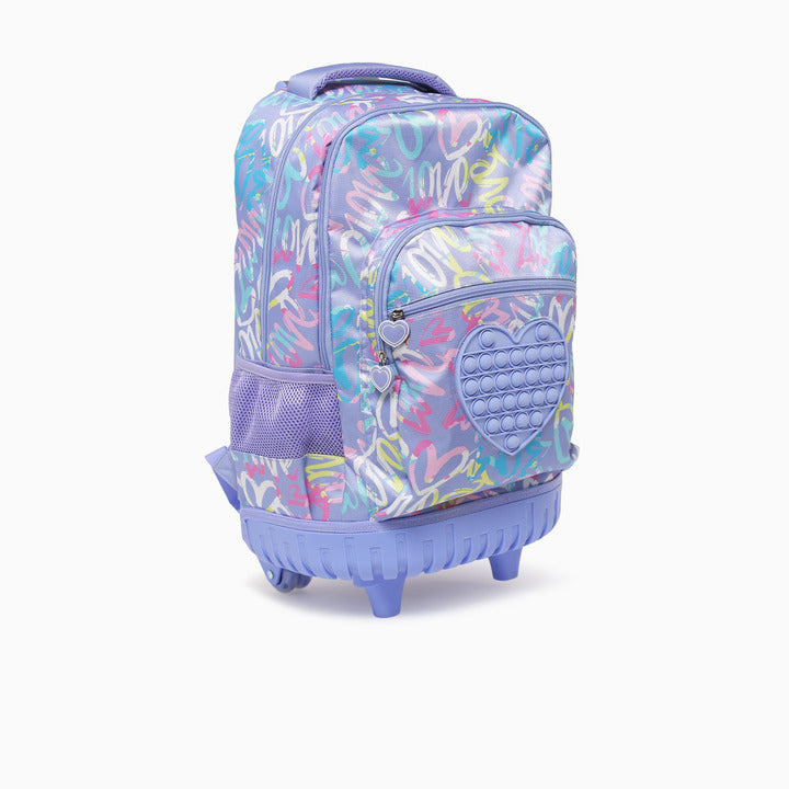 HEART TROLLY BAG-PURPLE