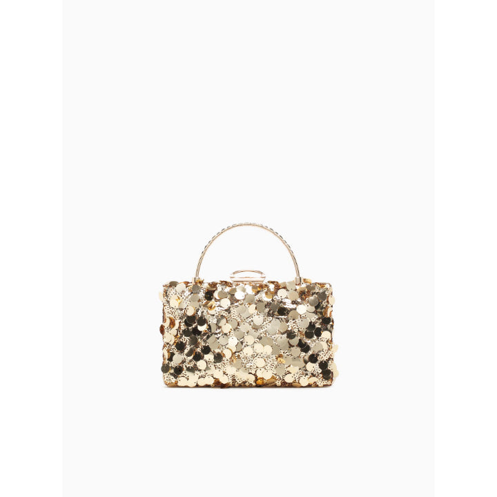 GLIMMER TOP HANDLE BAG-GOLD