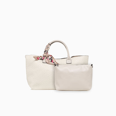 FELICITY TOTE-OFF WHITE