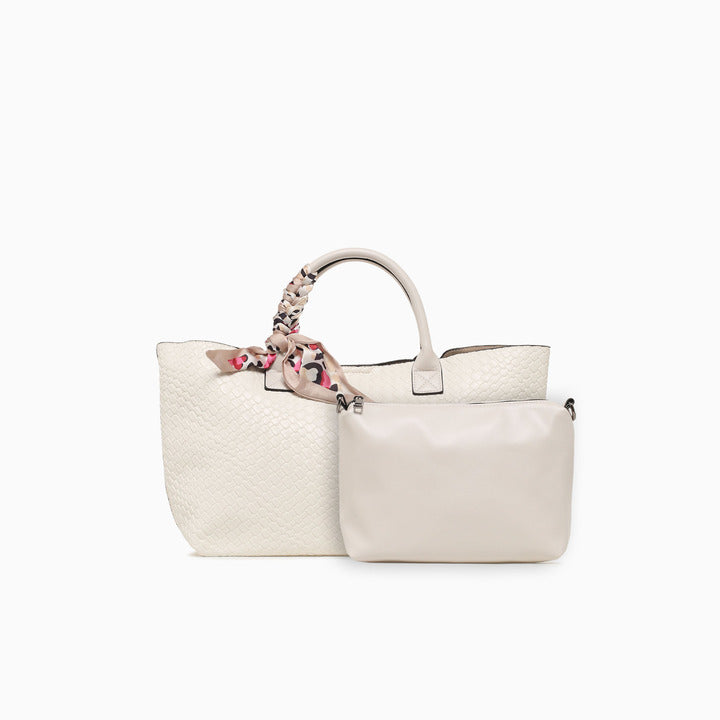 FELICITY TOTE-OFF WHITE