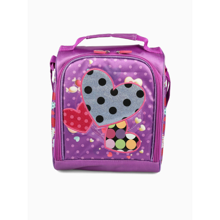 BK-21003 HEARTS LUNCHBAG-PURPLE